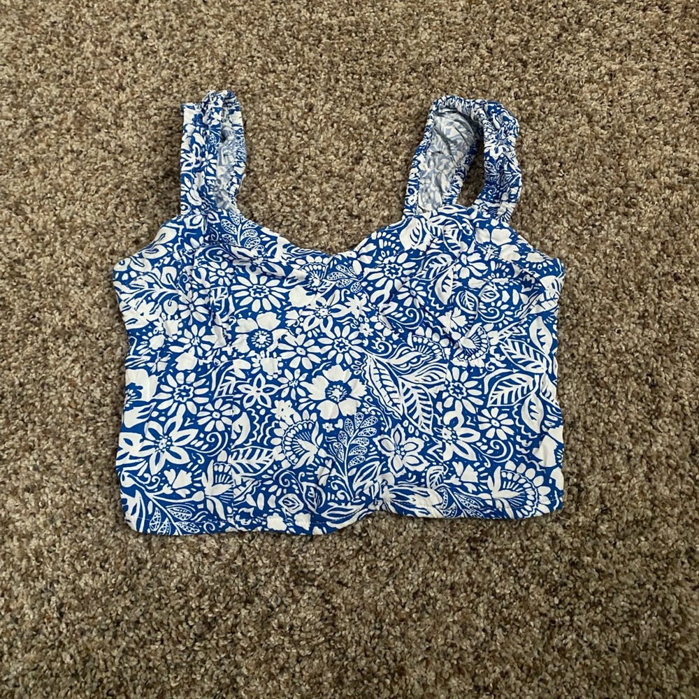 fancy flower crop top